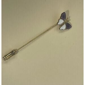 Vintage Gold-Tone Figural Butterfly Lapel Pin 2.5 Inch